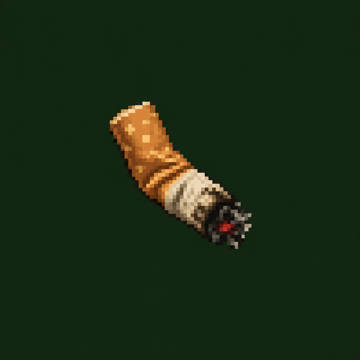 Una colilla dibujada en pixel art